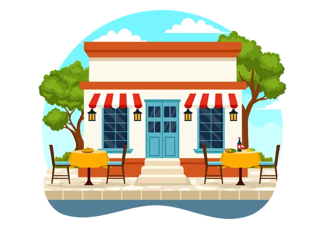 Greek Cuisine Restaurant Vector Illustration With Set Menu Delicious Dishes Traditional Or National Food In Flat Cartoon Background Design Illustration