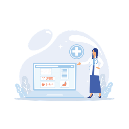 Medizinische Online-Beratung  Illustration