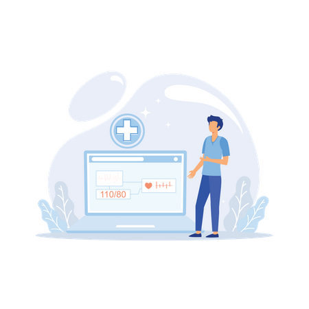Medizinische Online-Beratung  Illustration