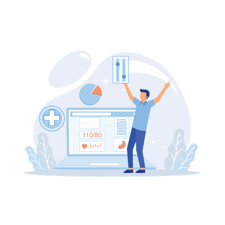 Medizinische Online-Beratung  Illustration