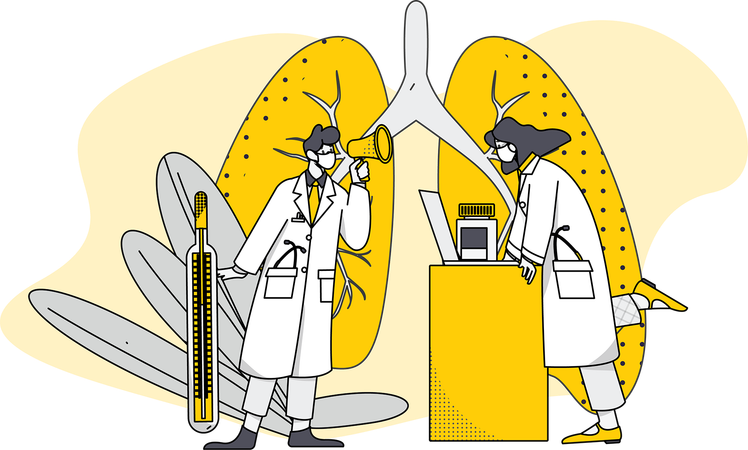 Medizinische Absicherung durch Ärzte  Illustration