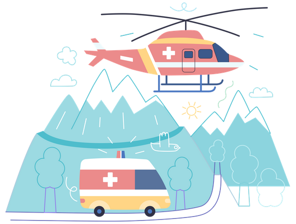 Krankentransport  Illustration