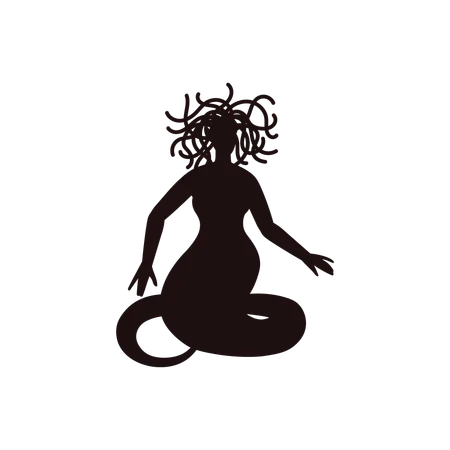 Medusa gorgon goddess  Illustration