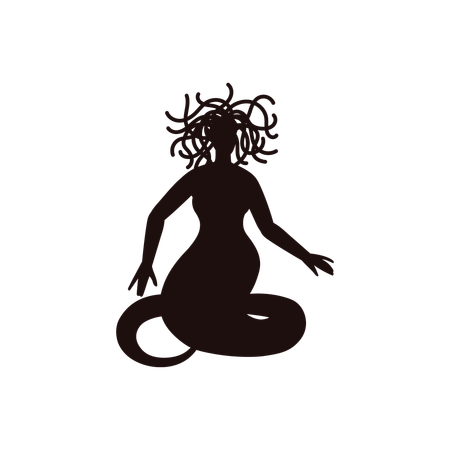 Deusa górgona Medusa  Ilustração