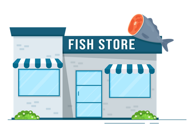 Fischladen  Illustration