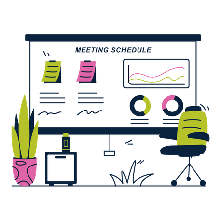Meeting schedule presentation  Illustration