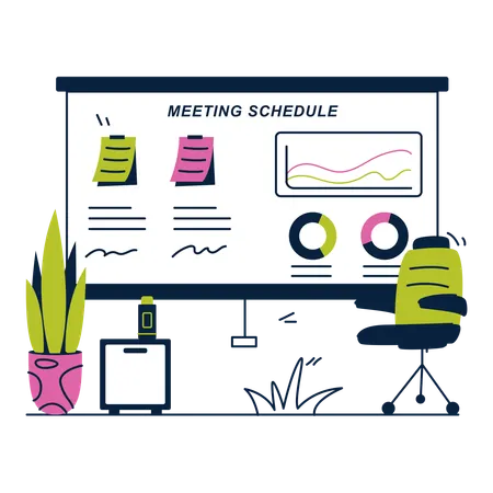 Meeting schedule presentation  Illustration
