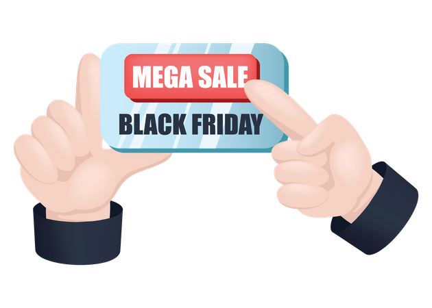 Mega-Ausverkauf am Black Friday  Illustration
