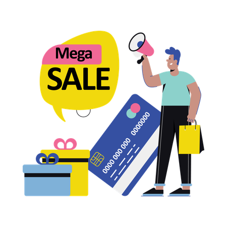 Mega Sale  Illustration