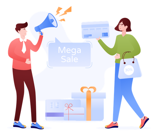 Mega Sale Illustration