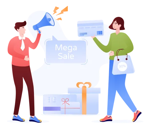 Mega Sale  Illustration