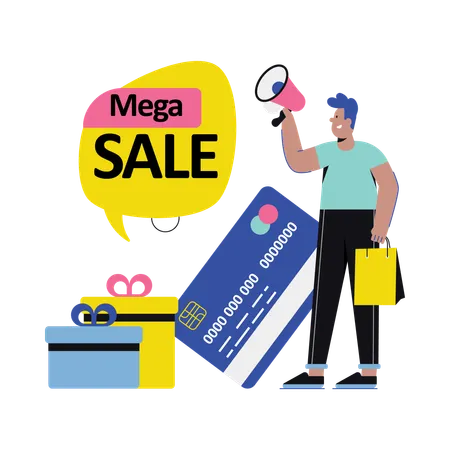 Mega Sale  Illustration