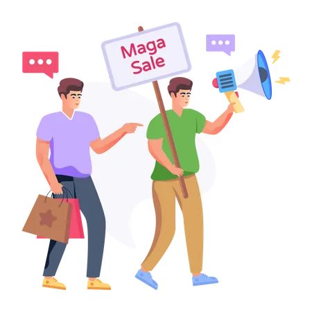 Mega Sale  Illustration