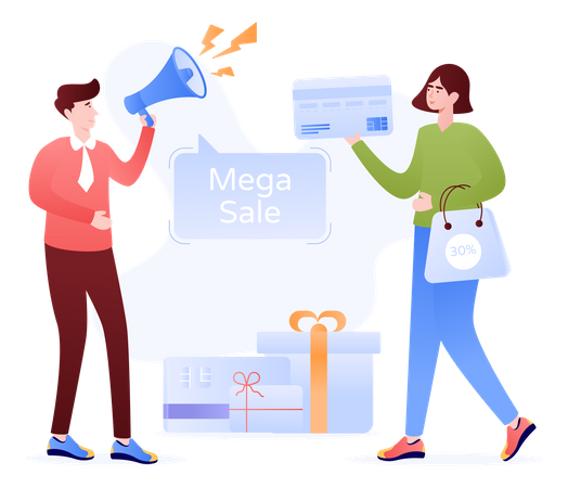Mega Sale  일러스트레이션