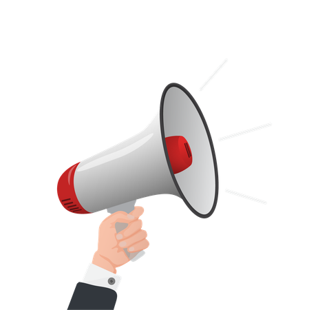 Megaphone Marketing  Illustration