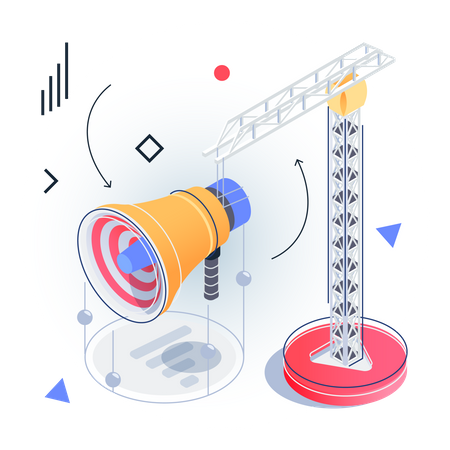 Megaphone Marketing  Illustration