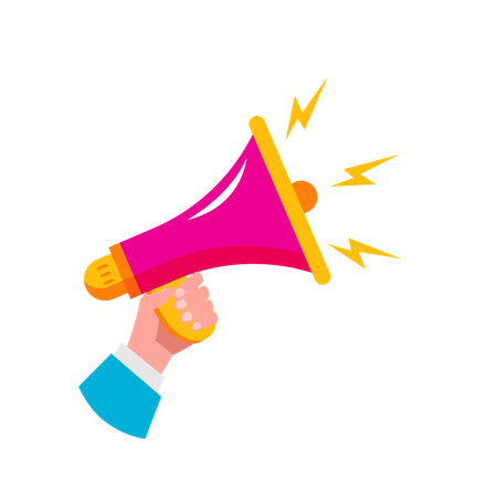 Megaphone Notification  Illustration