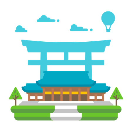 Meiji Shrine  Illustration