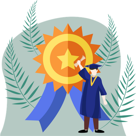 Meilleur étudiant diplômé  Illustration