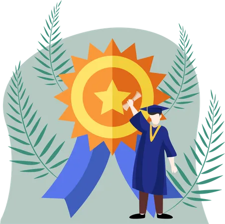 Meilleur étudiant diplômé  Illustration