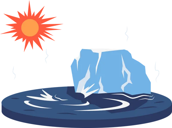 Melting glacier Illustration