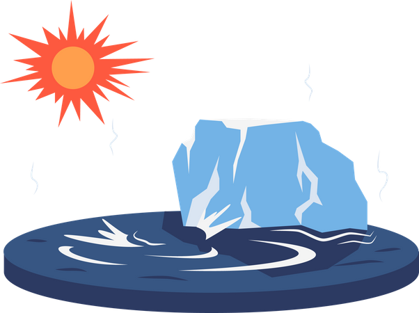 Melting glacier  Illustration