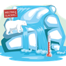 illustrations of melting glaciers