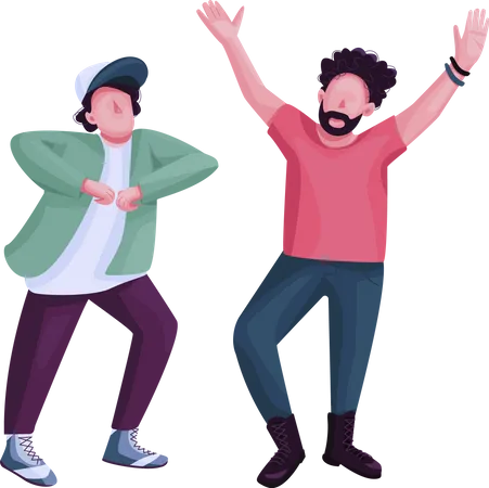 Men dancing Illustration