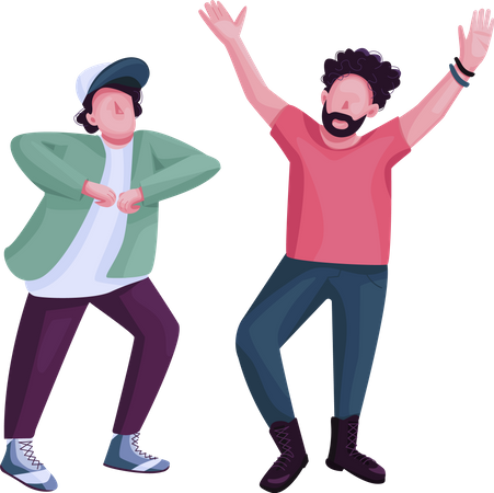 Men dancing  Illustration