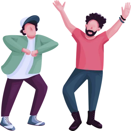 Men dancing  Illustration