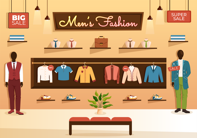 Men Fashion  イラスト