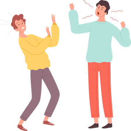 Men having quarrel  Illustration