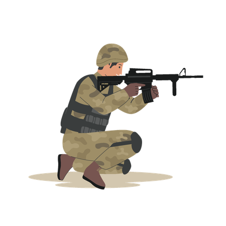 Men in military uniform  Illustration