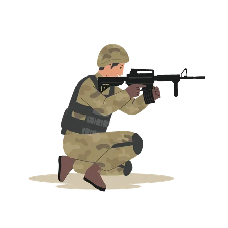 Men in military uniform  Illustration