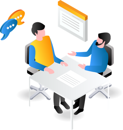 Men talking about investment business  Illustration