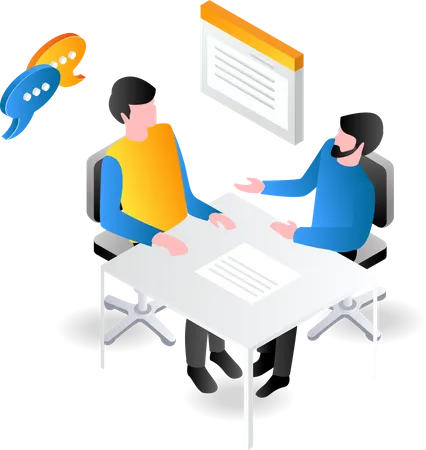 Men talking about investment business  Illustration
