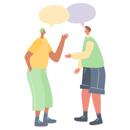 Men Talking to each other  Illustration