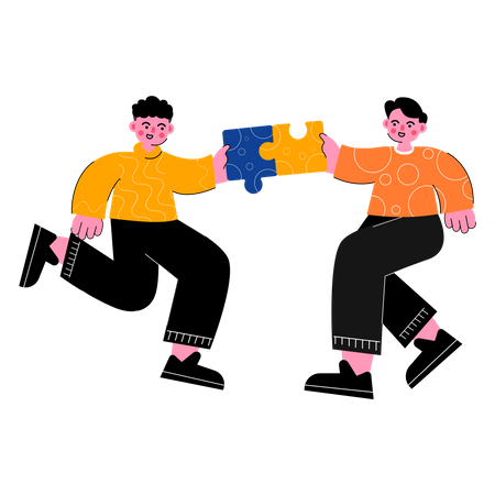 Men Team Work  Illustration