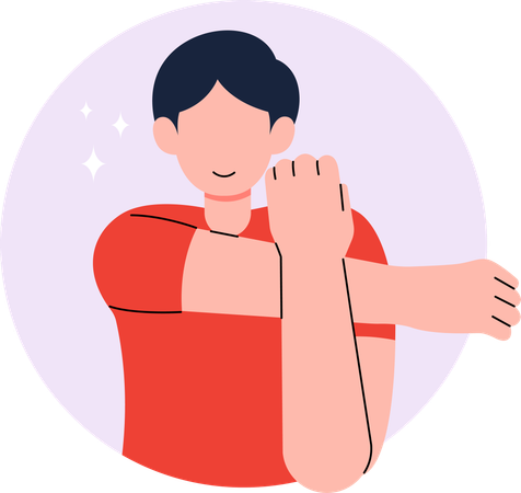 Men who live  healthy lifestyle by exercising  Illustration