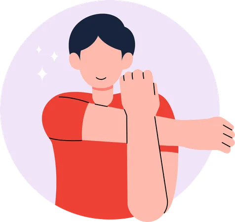 Men who live  healthy lifestyle by exercising  Illustration