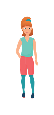 Menina adolescente  Ilustração