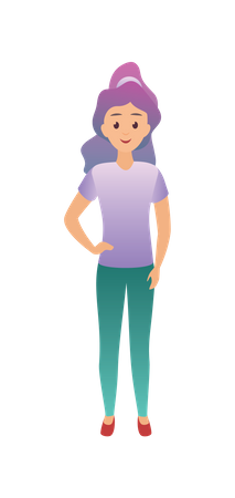 Menina adolescente  Ilustração