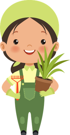 Menina agricultora  Illustration