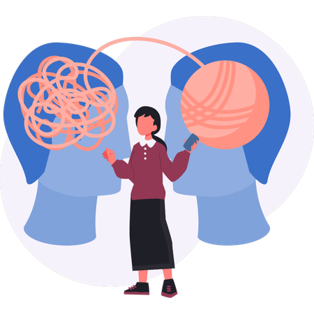 Menina apontando ciências sociais humanidades  Ilustração