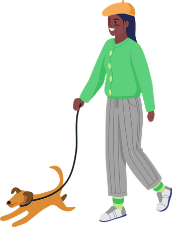 Menina com cachorrinho  Ilustração