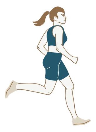 Menina correndo  Ilustração