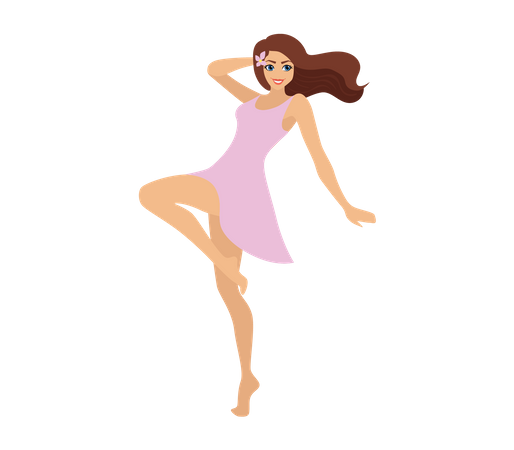 Menina dançando  Ilustração