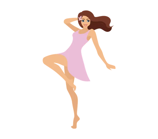 Menina dançando  Ilustração