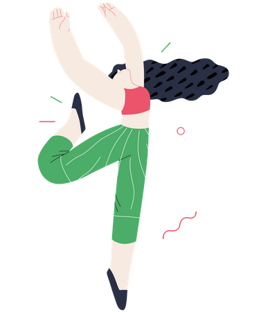 Menina dançando  Ilustração