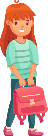 Menina do ensino médio  Ilustração
